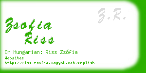 zsofia riss business card